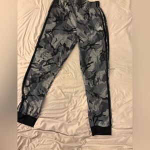 Adidas Black & Gray Camouflage Athletic Joggers